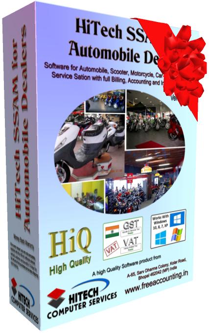 Auto dealers accounting software , automobile dealers accounting software, Software for Two Wheeler Dealers, two wheeler, HiTech SSAM for Automobile Dealers (Accounting Software), Automobile Software, Business Management and Accounting Software for automobile dealers, service stations. Modules :Customers, Suppliers, Products, Automobiles, Sales, Purchase, Accounts & Utilities. Free Trial Download