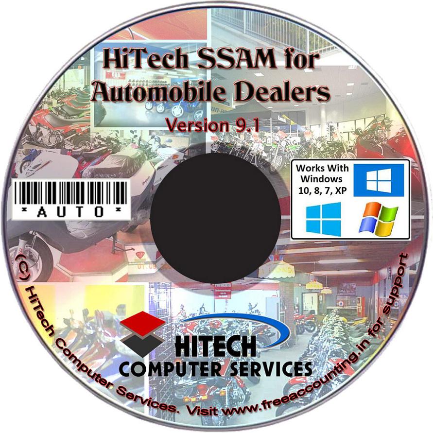 Automobile sales software , Garage, auto dealer software, auto sales software, Promote Business Accounting Software and Earn Money, Automobile Software, Resellers are offered attractive commissions. International Business. Visit for trial download of Financial Accounting software for Traders, Industry, Hotels, Hospitals, petrol pumps, Newspapers, Automobile Dealers, Web based Accounting, Business Management Software